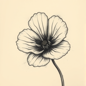 Charcoal Carnation Tattoo