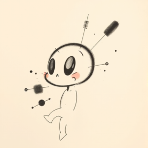 Charcoal Cartoon Tattoo