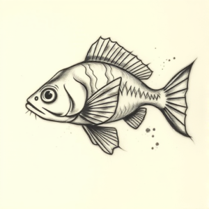 Charcoal Catfish Tattoo