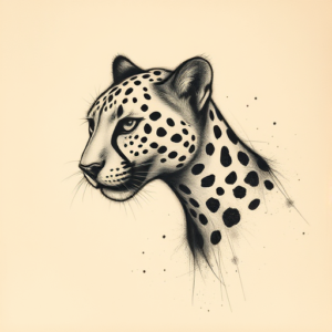 Charcoal Cheetah Tattoo