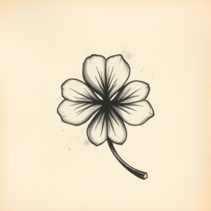 Charcoal Clover Tattoo