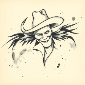 Charcoal Cowboy Tattoo