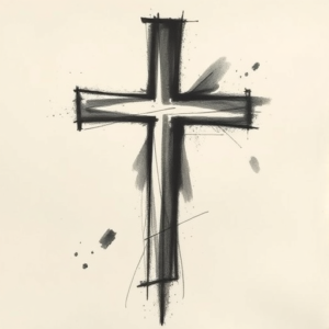 Charcoal Cross Tattoo
