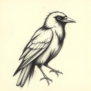 Charcoal Crow Tattoo
