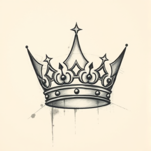 Charcoal Crown Tattoo