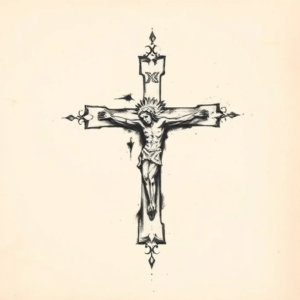 Charcoal Crucifix Tattoo