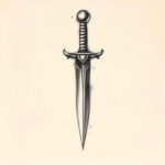 Charcoal Dagger Tattoo