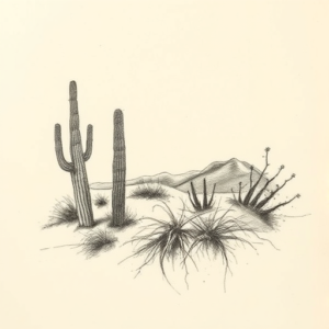 Charcoal Desert Tattoo