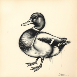 Charcoal Duck Tattoo