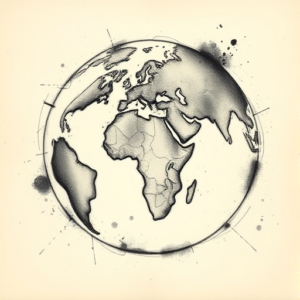 Charcoal Earth Tattoo