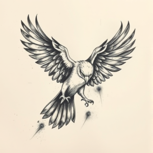 Charcoal Falcon Tattoo