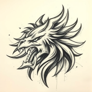 Charcoal Fenrir Tattoo