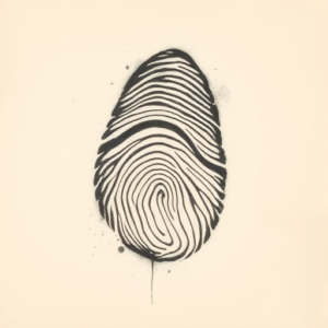Charcoal Fingerprint Tattoo