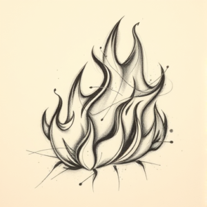 Charcoal Fire Tattoo