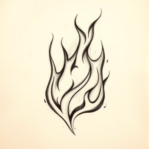 Charcoal Flame Tattoo