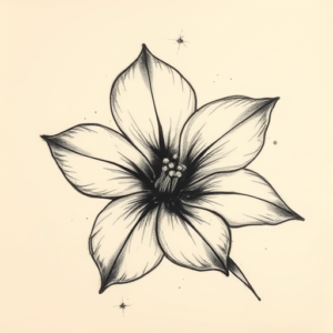 Charcoal Gardenia Tattoo