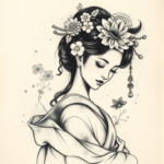 Charcoal Geisha Tattoo