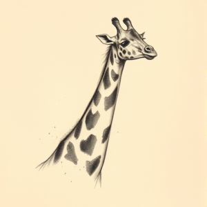 Charcoal Giraffe Tattoo