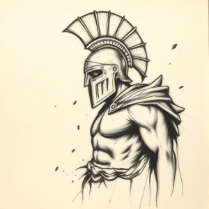 Charcoal Gladiator Tattoo