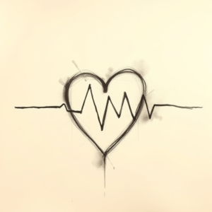 Charcoal Heartbeat Tattoo