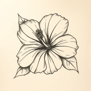 Charcoal Hibiscus Tattoo