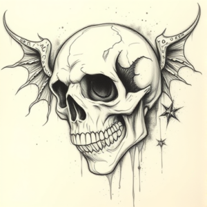 Charcoal Horror Tattoo
