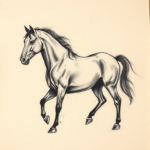 Charcoal Horse Tattoo