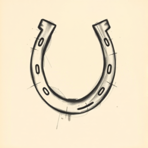 Charcoal Horseshoe Tattoo