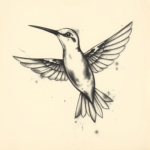 Charcoal Hummingbird Tattoo