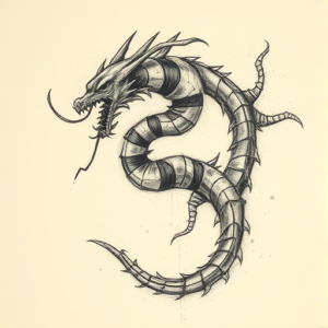 Charcoal Hydra Tattoo