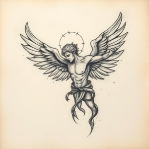 Charcoal Icarus Tattoo