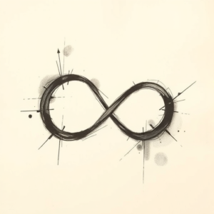 Charcoal Infinity Tattoo