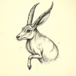 Charcoal Jackalope Tattoo