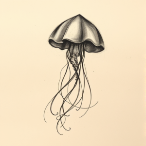 Charcoal Jellyfish Tattoo