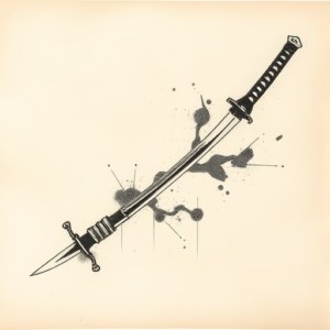 Charcoal Katana Tattoo