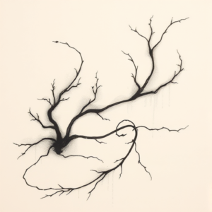 Charcoal Kintsugi Tattoo