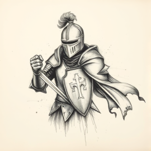 Charcoal Knight Tattoo