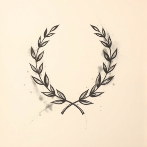 Charcoal Laurel Tattoo