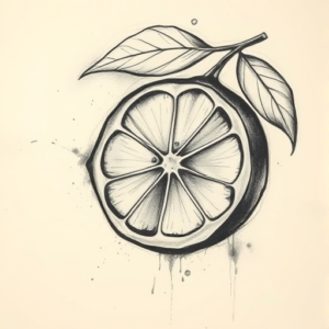 Charcoal Lemon Tattoo