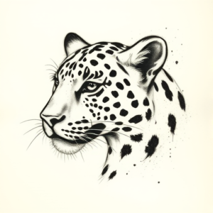 Charcoal Leopard Tattoo