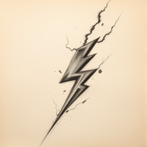 Charcoal Lightning Tattoo