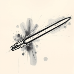 Charcoal Lightsaber Tattoo