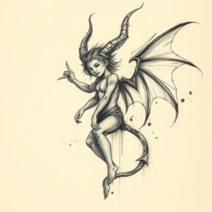 Charcoal Lucifer Tattoo