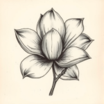 Charcoal Magnolia Tattoo