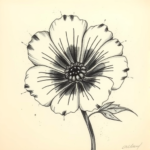 Charcoal Marigold Tattoo