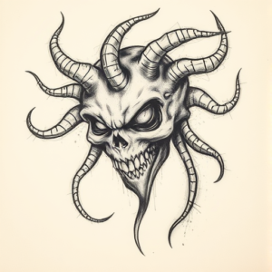 Charcoal Medusa Tattoo