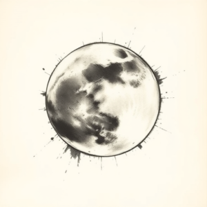 Charcoal Moon Tattoo