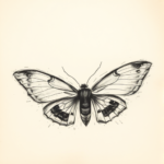 Charcoal Moth Tattoo