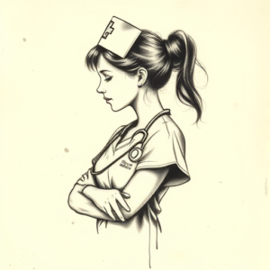 Charcoal Nurse Tattoo