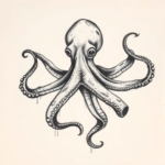 Charcoal Octopus Tattoo